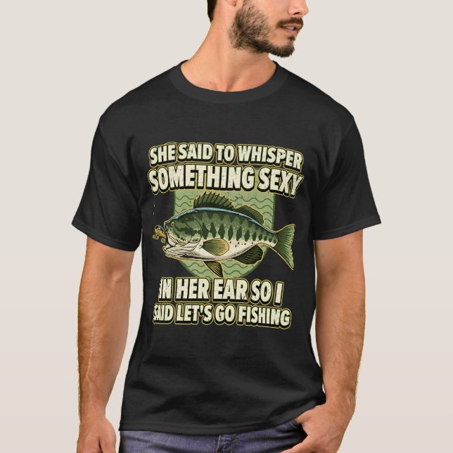 T-shirt Pêche de Noël drôle de poisson (Devant)