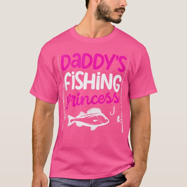 T-shirt Pêche De Papa Princesse Fille Pêcheurs Reel C (Devant)