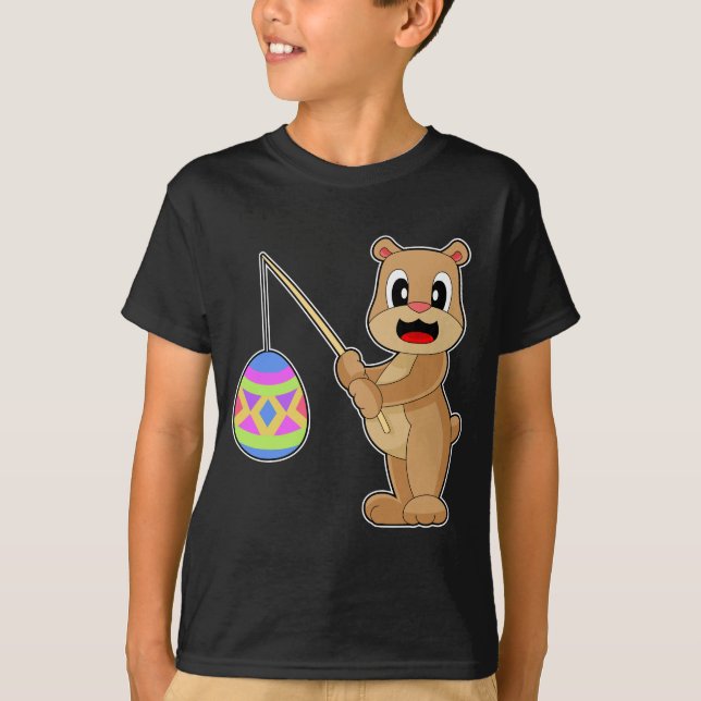 T-shirt Pêche de Pâques à l'ours (Devant)