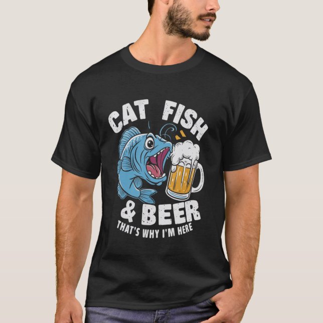 T-shirt Pêche de poisson-chat Poisson-chat & Bière C'est p (Devant)