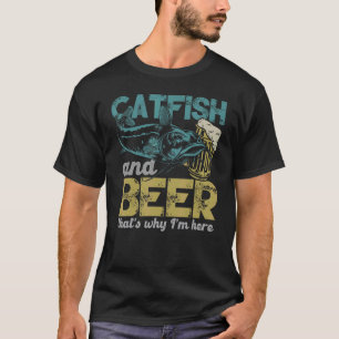 T-shirt Pêche de poisson-chat Poisson-chat & Bière C'est p