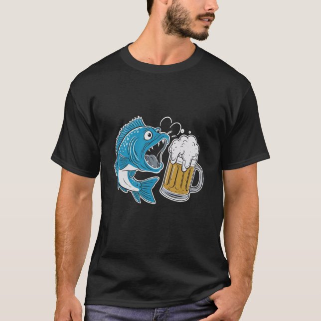 T-shirt Pêche de poisson-chat Poisson-chat & Bière C'est p (Devant)