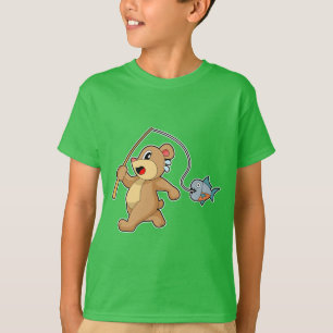 T-shirt Pêche de poisson d'ours