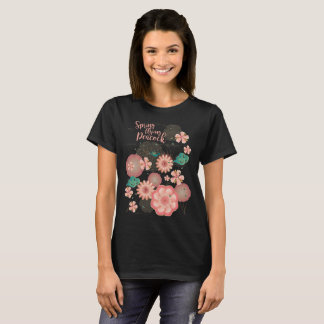 T-shirt Pêche de printemps Jardin volant Peacock Ornement