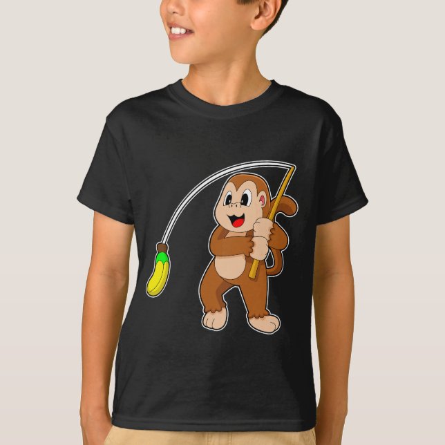 T-shirt Pêche de singe Banana Fisher (Devant)