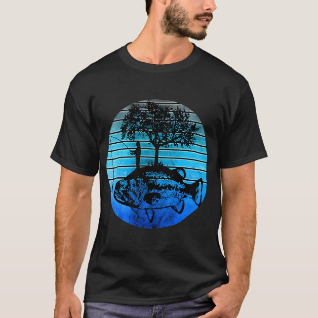 T-shirt Pêche de style - Poisson Pixel Perche Poisson Jeux (Devant)