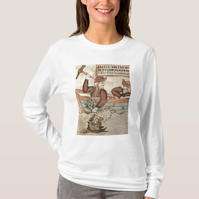 T-shirt Pêche de Thor pour le serpent de Midgard (Devant)