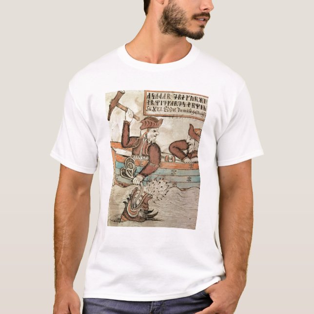 T-shirt Pêche de Thor pour le serpent de Midgard (Devant)