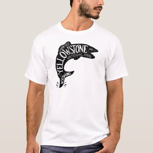 T-shirt Pêche de Yellowstone (Devant)