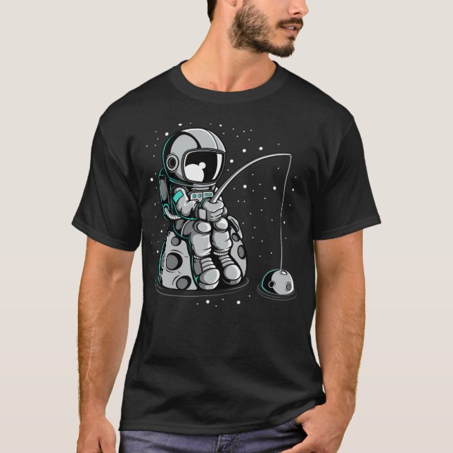 T-shirt Pêche des astronautes - Amoureux de l'espace extra (Devant)