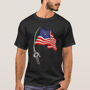 T-shirt Pêche Drapeau Américain Pêcheur Patriotique jour 4