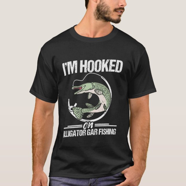 T-shirt Pêche drôle d'Alligator Gar 1 (Devant)