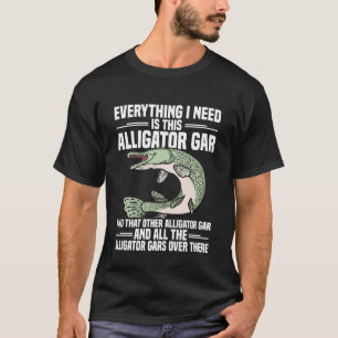 T-shirt Pêche drôle d'alligator gar 1