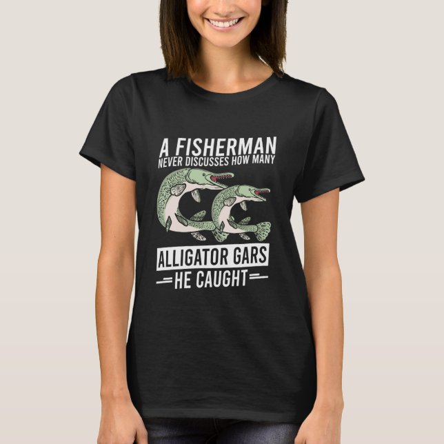 T-shirt Pêche drôle d'alligator gar 2 (Devant)