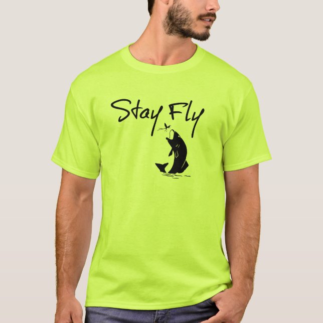 T-shirt Pêche drôle de mouche de séjour (Devant)