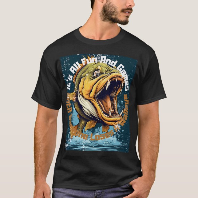 T-shirt Pêche drôle de poisson WTF où est le (Devant)