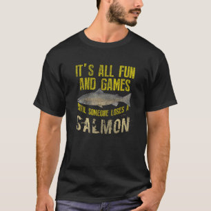 T-shirt Pêche drôle de saumon eau douce eau salée Poisson