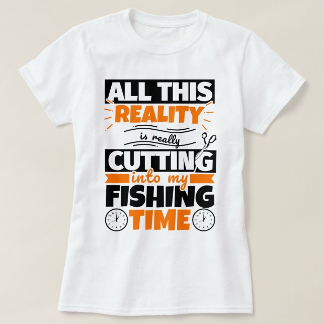 T-shirt Pêche Drôle Dire Hobby (Design devant)