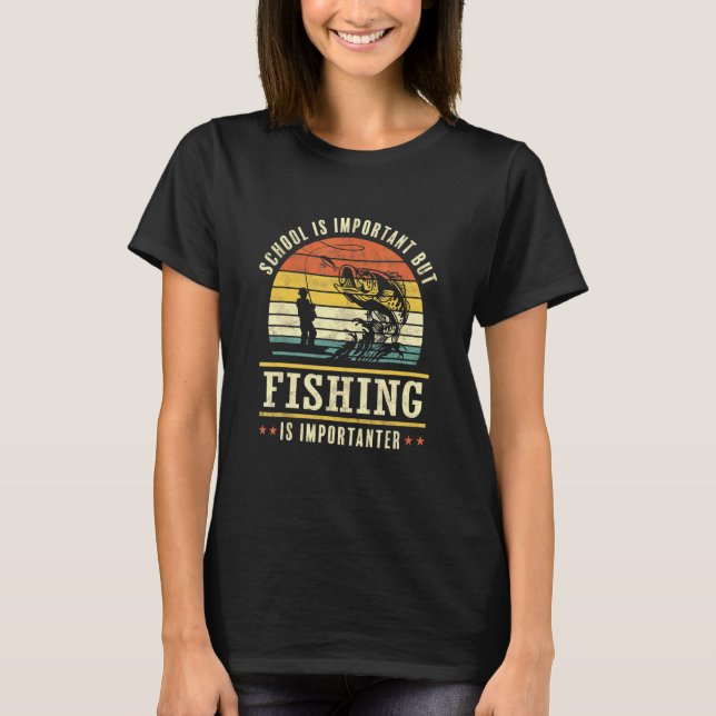 T-shirt Pêche drôle est un pêcheur plus important (Devant)