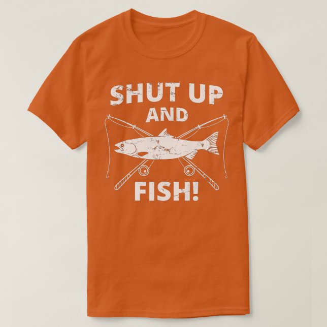 T-shirt Pêche Drôle _ Fermer Et Poisson _ Pêche (Design devant)