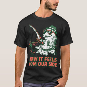 T-shirt Pêche drôle : inversion des rôles entre le poisson