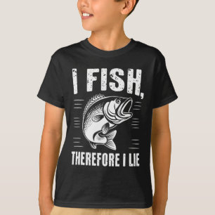 T-shirt Pêche Drôle Je Pêche Donc Je Mens