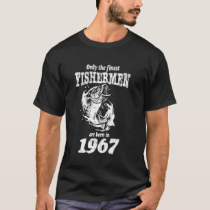 T-shirt Pêche drôle Les pêcheurs sont nés en 1967 Papa 58e
