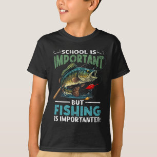 T-shirt Pêche Drôle Pour Les Garçons Enfants Poisson Jeune