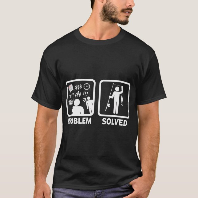 T-shirt Pêche Drôle Stressé (Devant)