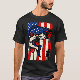 T-shirt Pêche du 4 juillet Rendez à l'Amérique sa pêche US