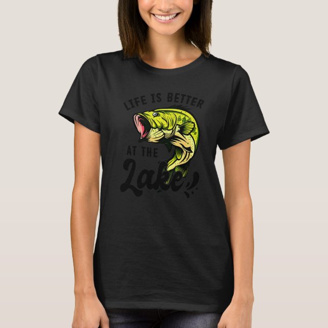 T-shirt Pêche Du Bar Au Lac (Devant)