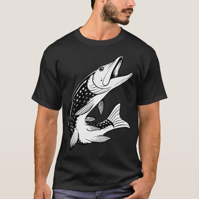 T-shirt Pêche du brochet - Poisson brochet (Devant)