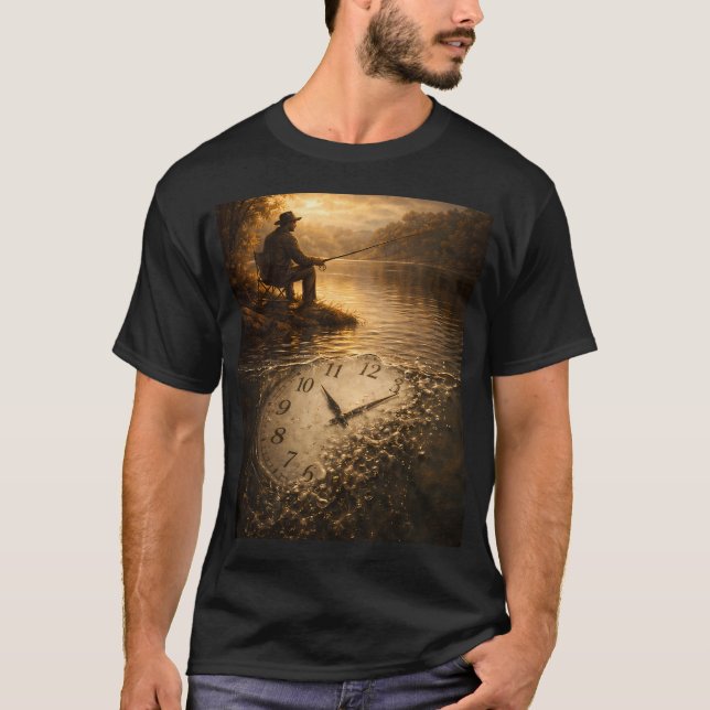 T-shirt Pêche du drapeau américain USA (Devant)