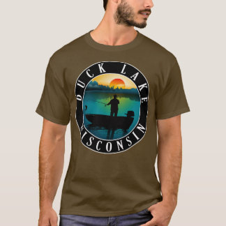 T-shirt Pêche du lac Duck dans le Wisconsin