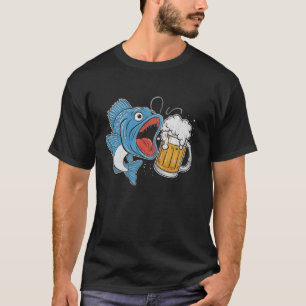 T-shirt Pêche du poisson-chat Poisson-chat et bière C'est