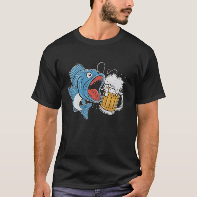 T-shirt Pêche du poisson-chat Poisson-chat et bière C'est  (Devant)