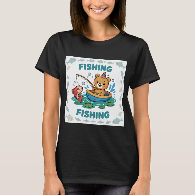 T-shirt Pêche d'un ourson. (Devant)