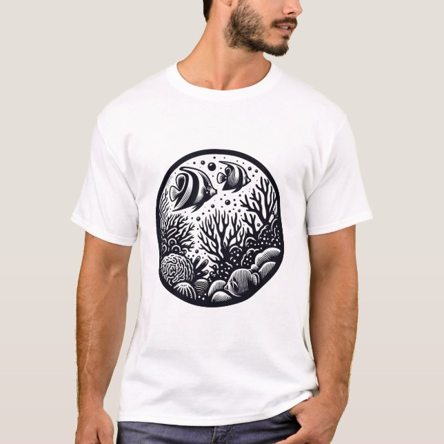 T-shirt Pêche en haute mer. (Devant)