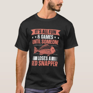T-shirt Pêche en haute mer Conception de vivaneau rouge po