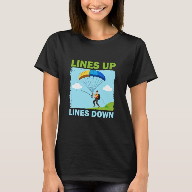 T-shirt Pêche en parapente drôle (Devant)