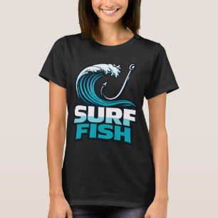 T-shirt Pêche en Surf Pêche de Surf Vague Océanique Pêcheu
