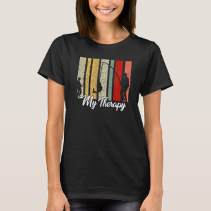 T-shirt Pêche Est Ma Thérapie Drôle Retro Vintage Pêche