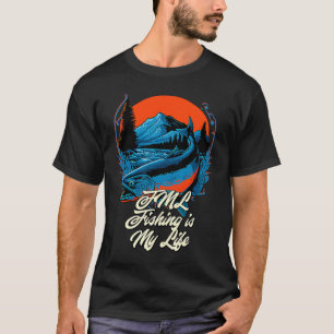 T-shirt Pêche est ma vie Fête des Pères Hobby Parents P