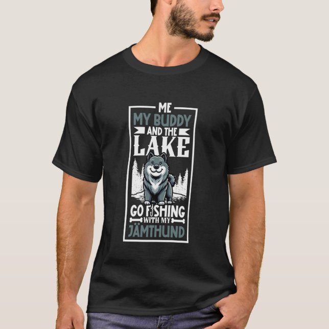 T-shirt Pêche et Elkhound suédois (Devant)