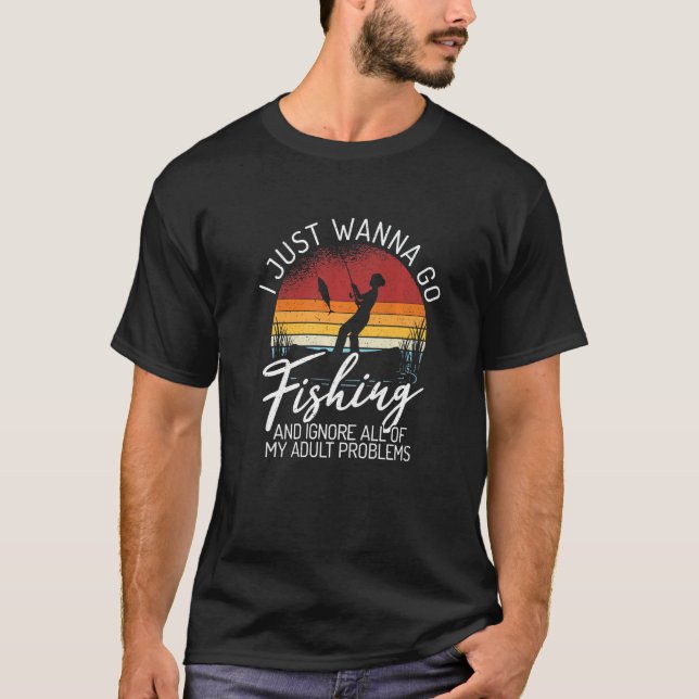 T-shirt Pêche Et Pas De Problèmes Thérapeutique Chasse À L (Devant)