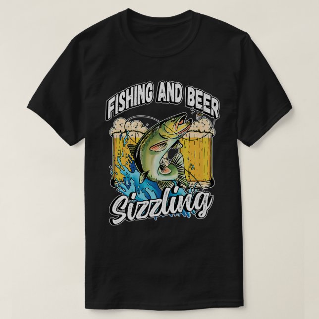 T-shirt Pêche Et Pêche À La Petite Bière Pêcheur Dit F (Design devant)