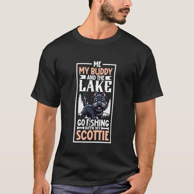 T-shirt Pêche et Terrier Écossais (Devant)