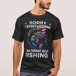 T-shirt Pêche et un drapeau américain Achigan à grande bo