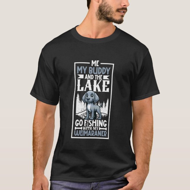 T-shirt Pêche et Weimaraner (Devant)