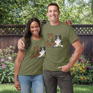 T-shirt Pêche Fantaisiste Ourson Gris Humour de Chat Migno